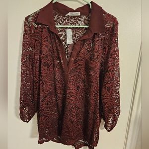 Maurices Sheer Lace Blouse 1